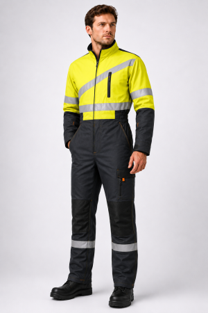 Premium Minimal Asymmetric Hi-Vis Reflective Coverall Worksuit